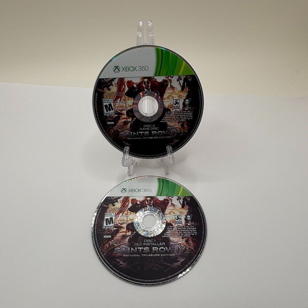 Xbox 360 Saints Row IV National Treasure Edition Game & DLC Discs - Lot Of 2
